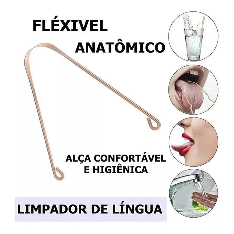 Raspador de Língua 100% Cobre Puro - Imagem 2