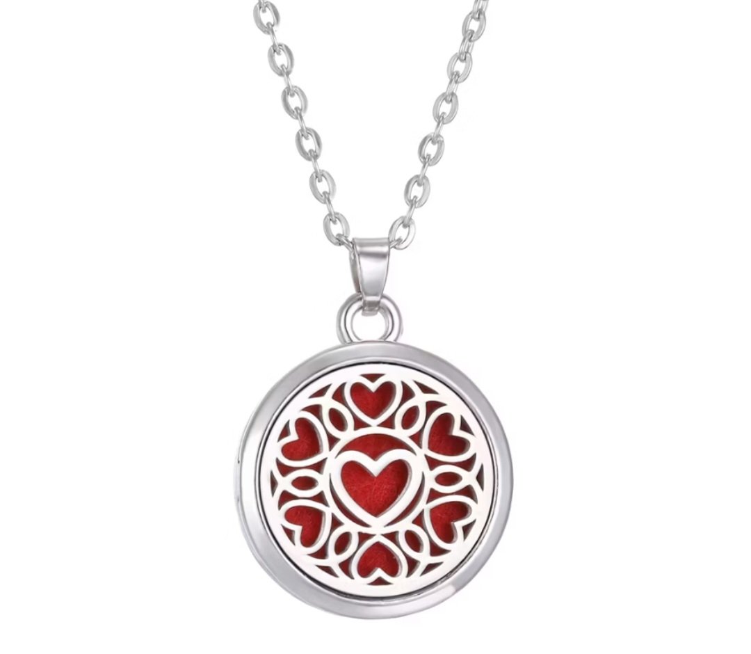 Colar Difusor Aromaterapia - Corações