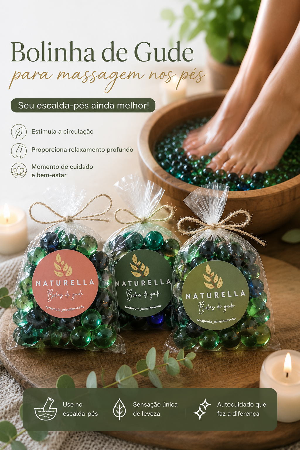 Bolinhas de Gude para Massagem nos Pés - Imagem 2